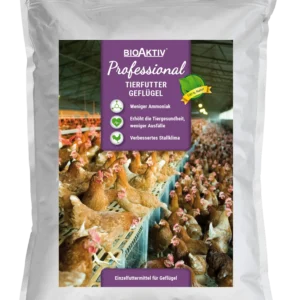 BioAktiv Professional Tierfutter Geflügel 5kg zur Förderung der Tiergesundheit und Verbesserung des Stallklimas in der Geflügelhaltung